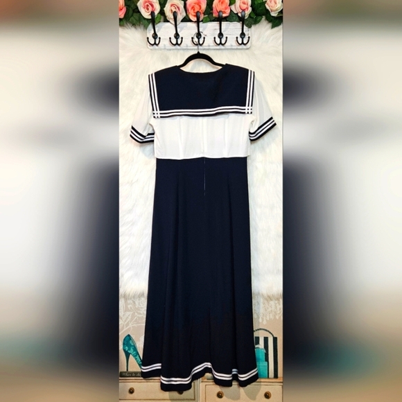 Robbie Bee Vintage Nautical Sailor Cosplay Maxi Dress - Picture 4 of 8